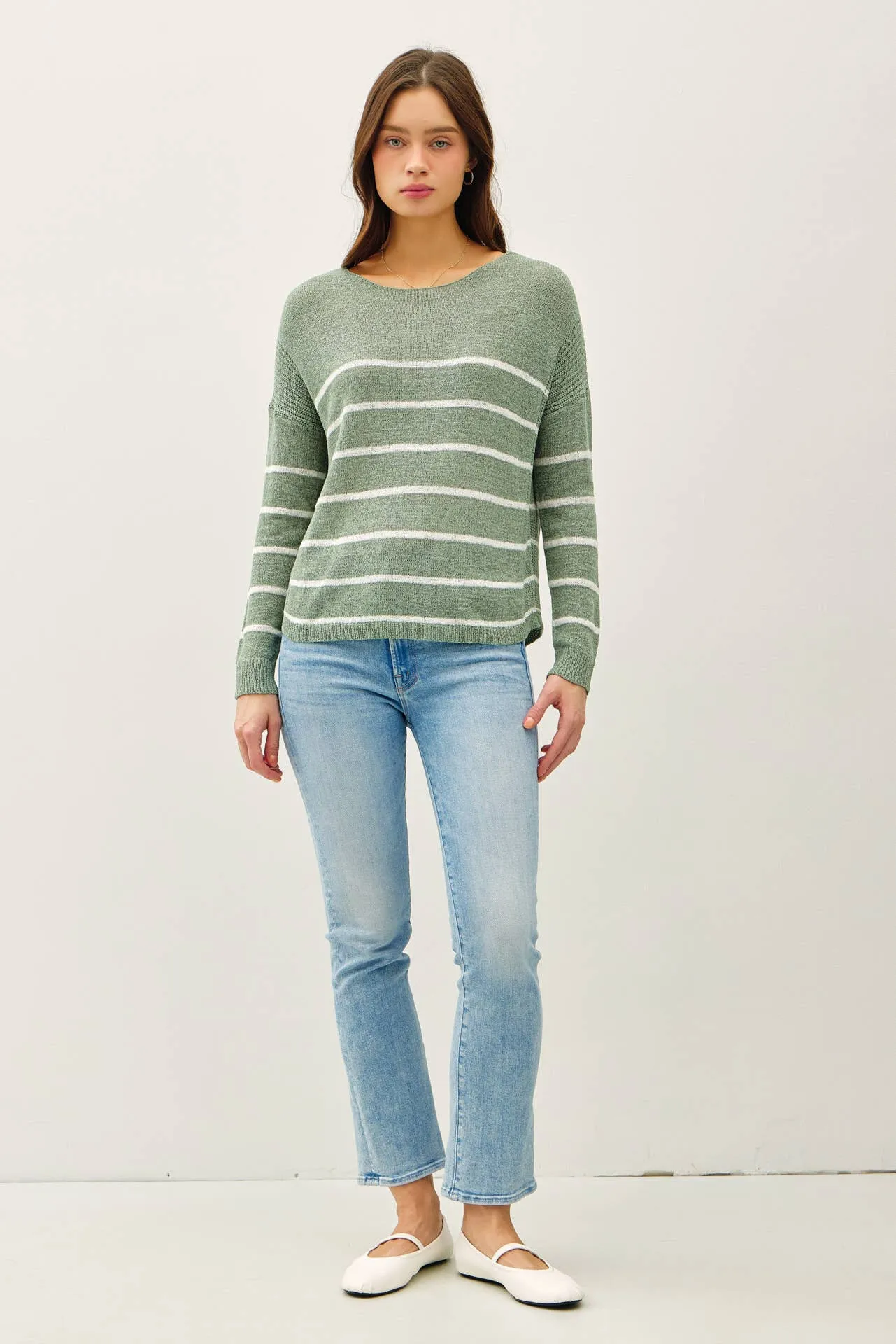 STRIPED LIGHTWEIGHT SWEATER