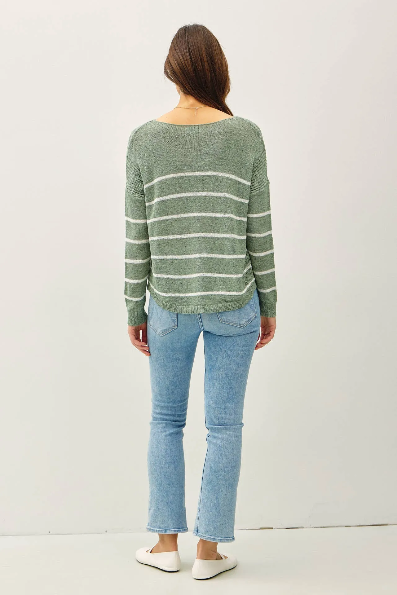 STRIPED LIGHTWEIGHT SWEATER