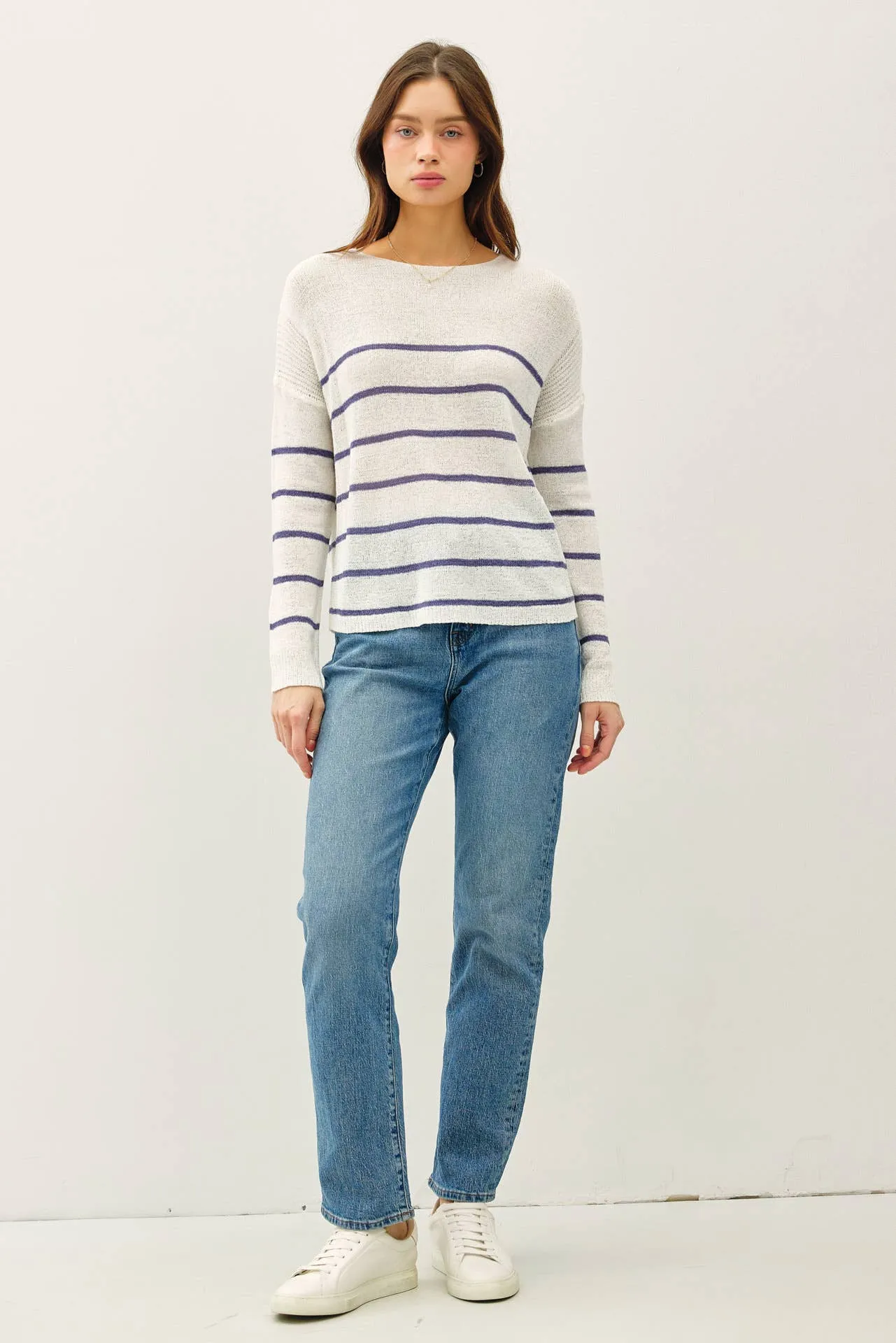 STRIPED LIGHTWEIGHT SWEATER