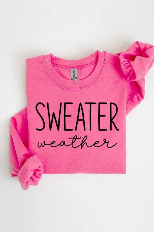 Sweater Weather Graphic Fleece Sweatshirts