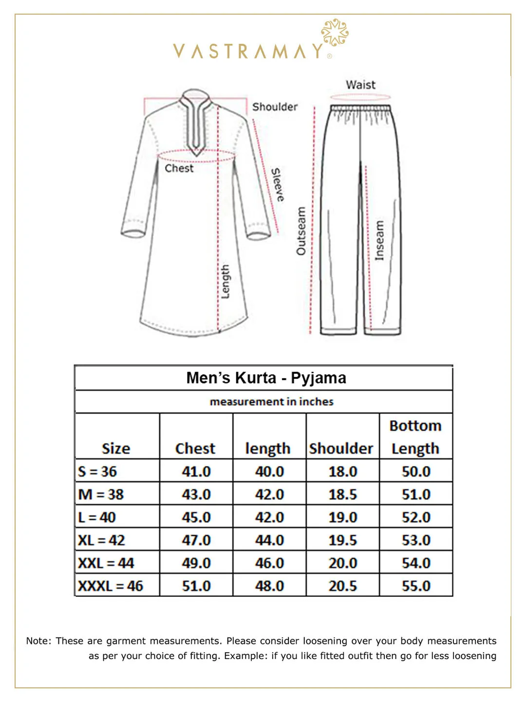 VASTRAMAY Men's White Kurta Set