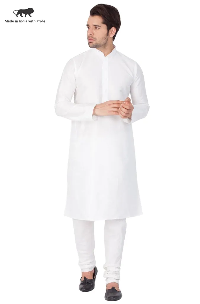 VASTRAMAY Men's White Kurta Set