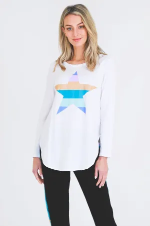 Victoria Coloured Stripe Star Tee