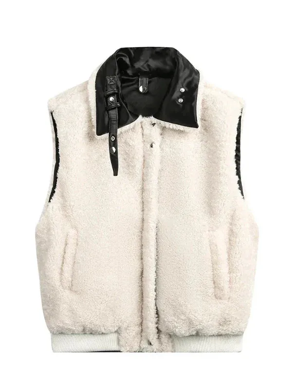 Wenkouban-Winter outfits Christmas Black Friday Stand Collar Thick Plush Reversible Coat Vest