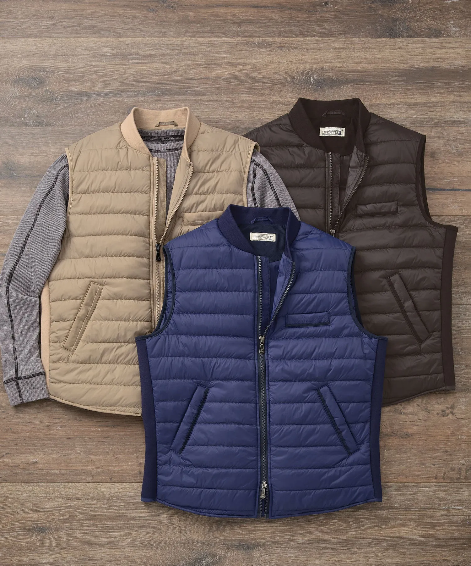 Westport Lifestyle Baseball Collar Quilted Puffer Vest