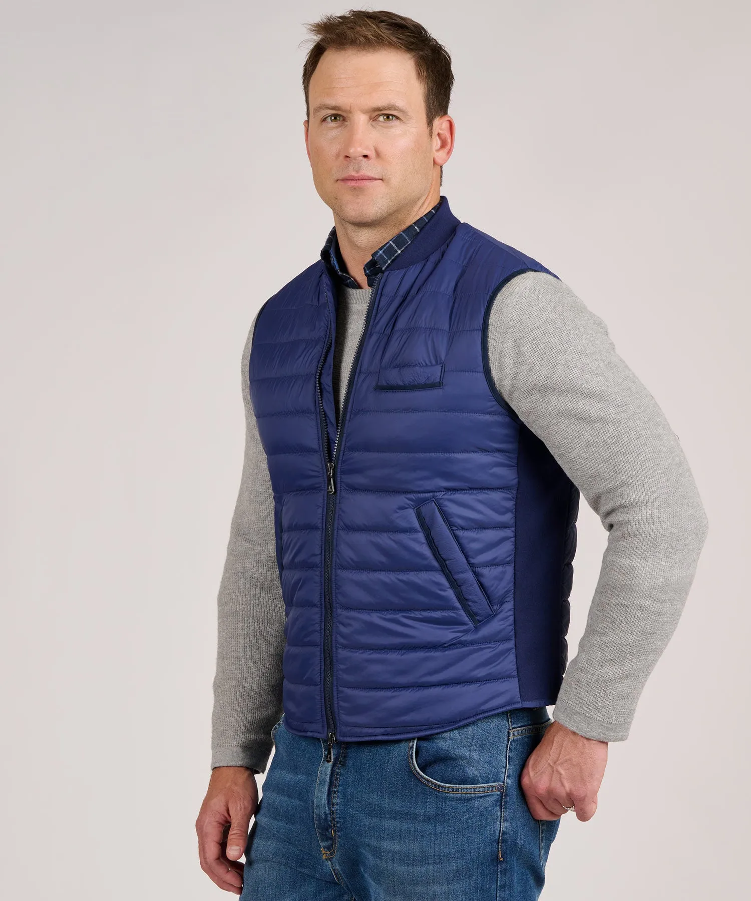 Westport Lifestyle Baseball Collar Quilted Puffer Vest