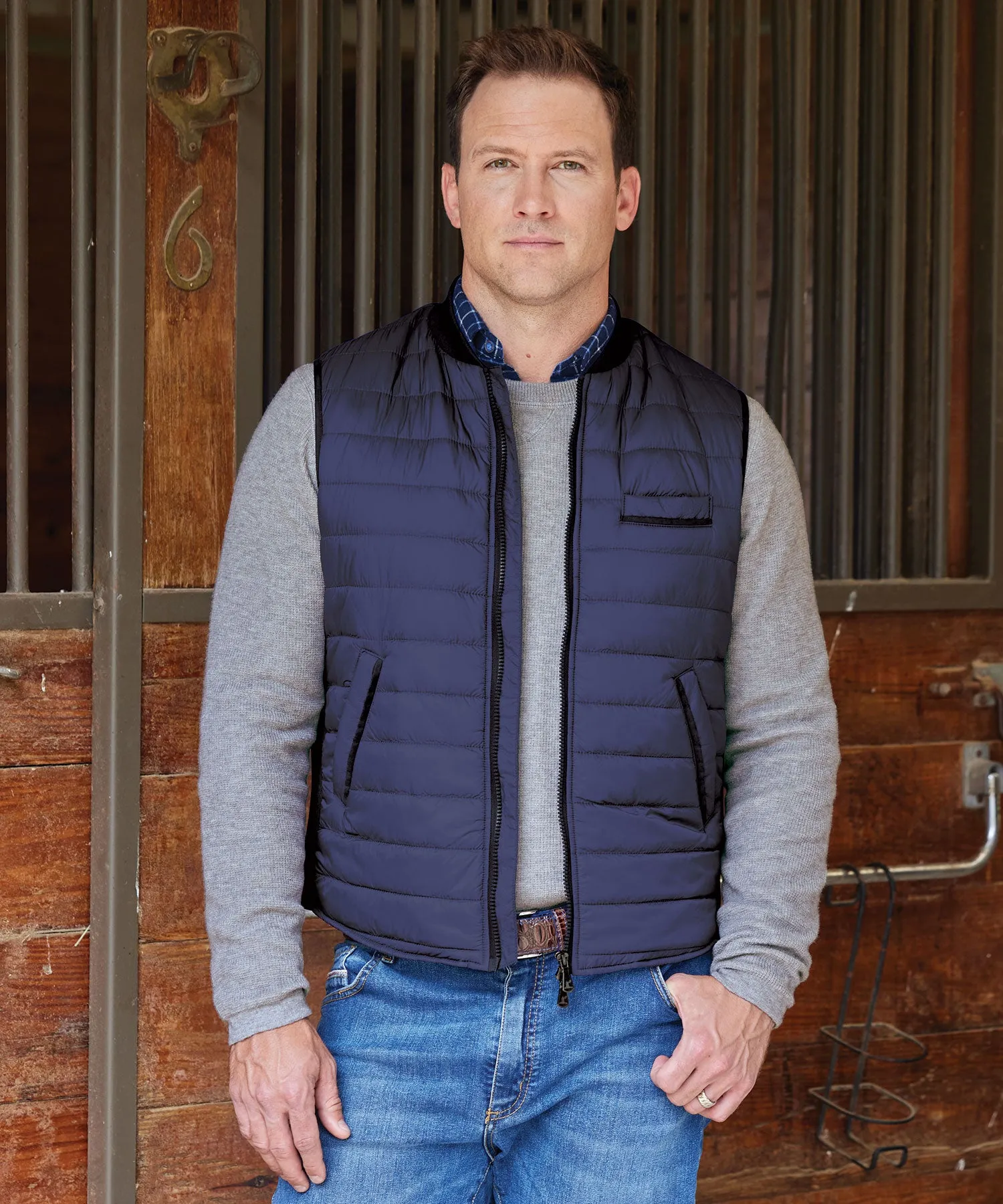 Westport Lifestyle Baseball Collar Quilted Puffer Vest