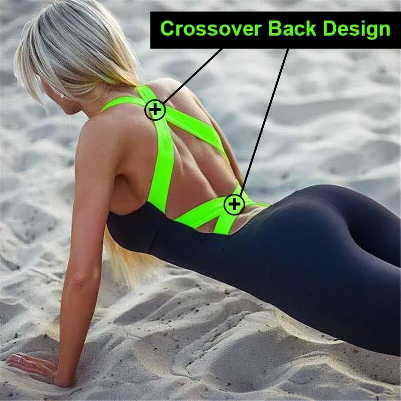 Women Backless Sport Workout Sportswear Gym Yoga Suit