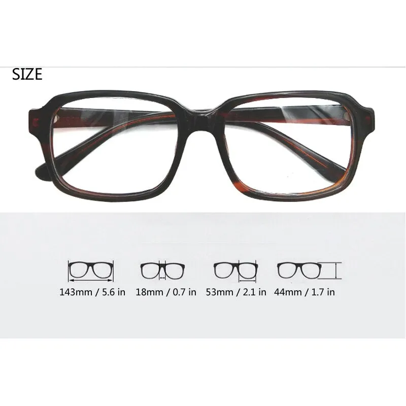 Yujo Men's Full Rim Oval Acetate Eyeglasses Y004